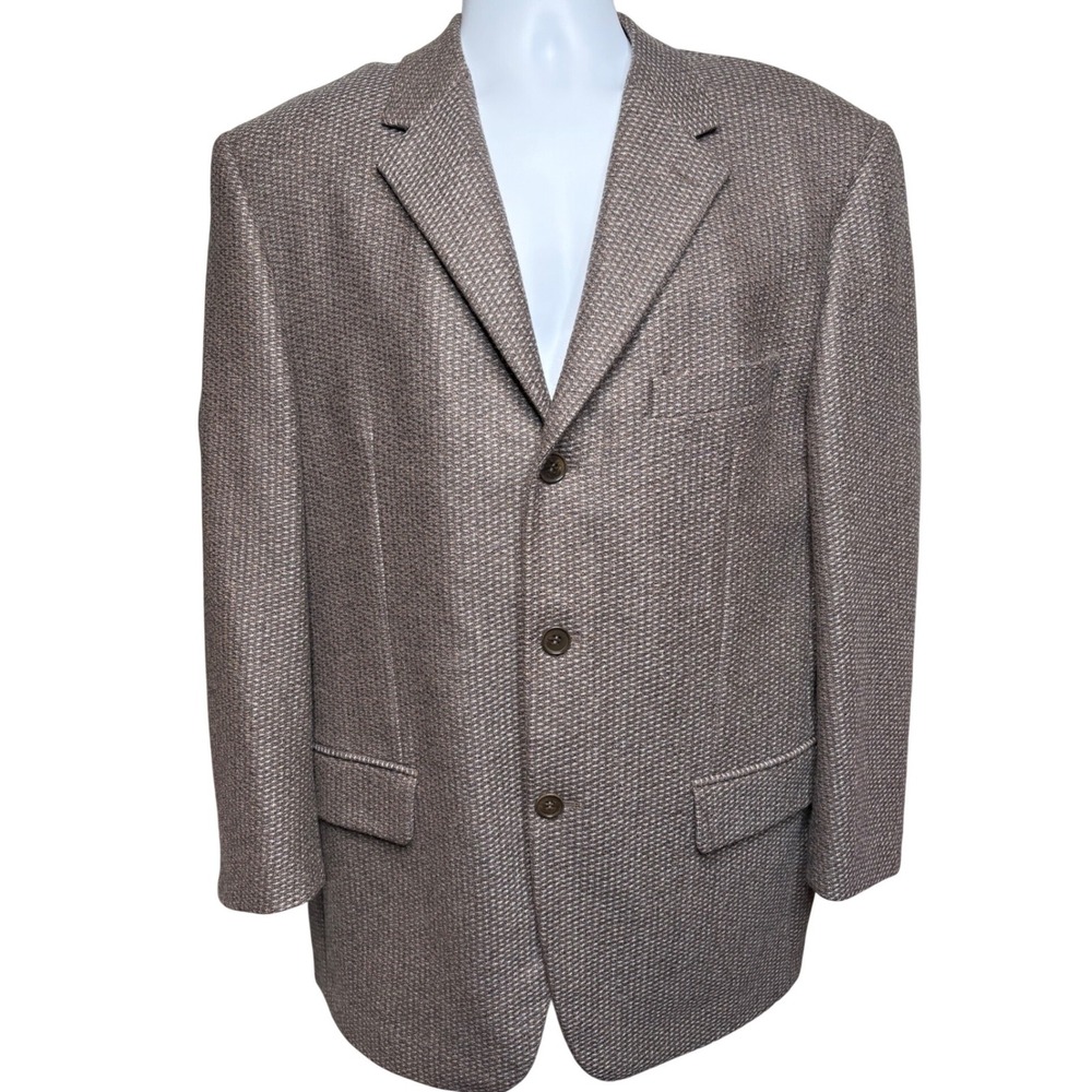 ZANELLA Mens Brown 3 Button Wool Blazer 40S Italian Luxury Old Money Sport Coat